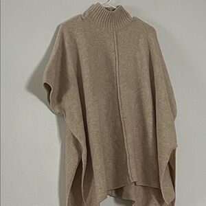 Chic Beige Women's Poncho